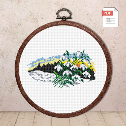 Flowers January Cross Stitch Pattern #fl.116
