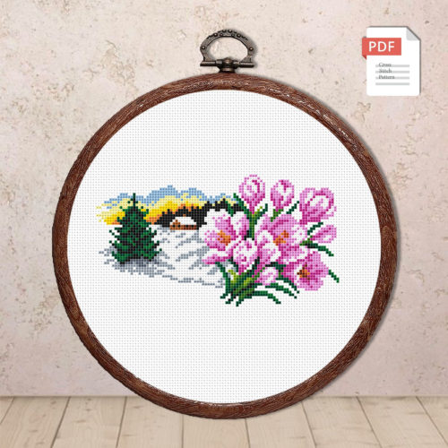 Flowers February Cross Stitch Pattern #fl.117