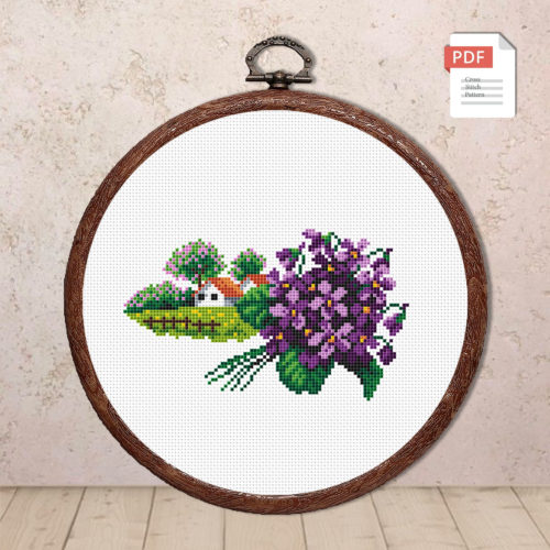 Flowers March Cross Stitch Pattern #fl.118
