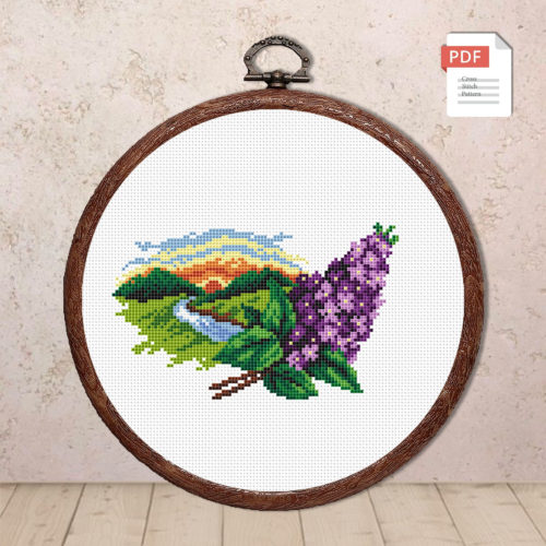 Flowers April Cross Stitch Pattern #fl.119