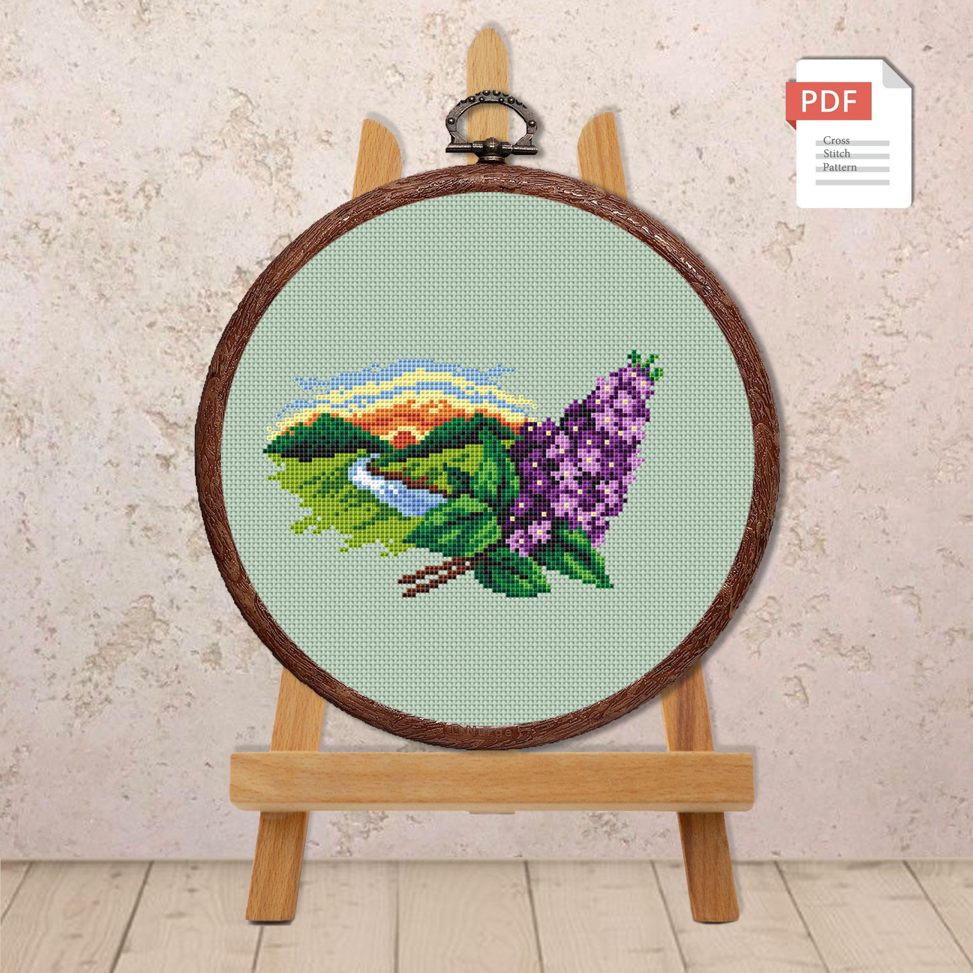 Flowers April Cross Stitch Pattern #fl.119 - Image 3