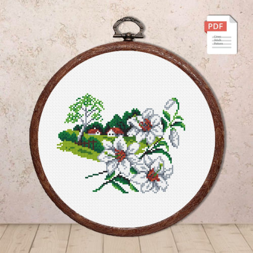 Flowers May Cross Stitch Pattern #fl.120