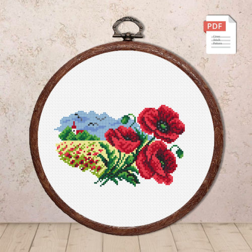 Flowers July Cross Stitch Pattern #fl.122