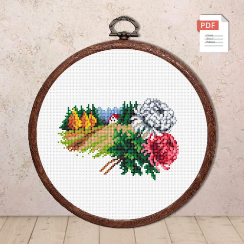 Flowers November Cross Stitch Pattern #fl.126