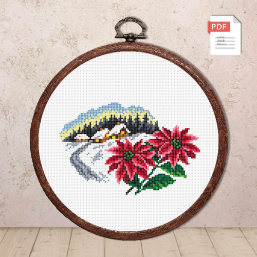 Flowers December Cross Stitch Pattern #fl.127