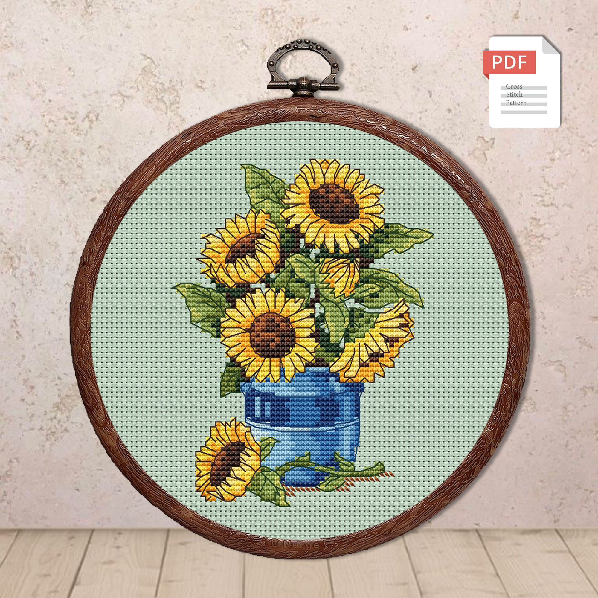 Sunflowers Cross Stitch Pattern #fl.129