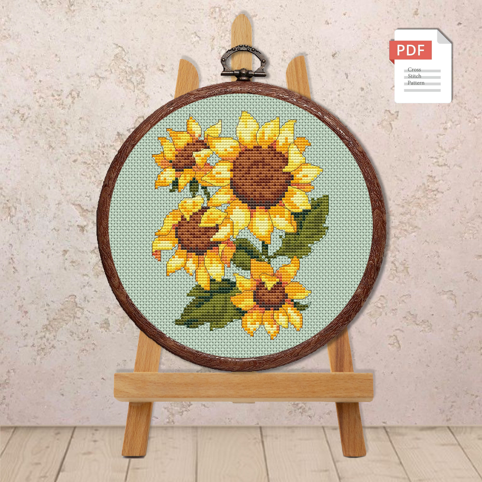 Sunflowers Cross Stitch Pattern #fl.130 - Image 3