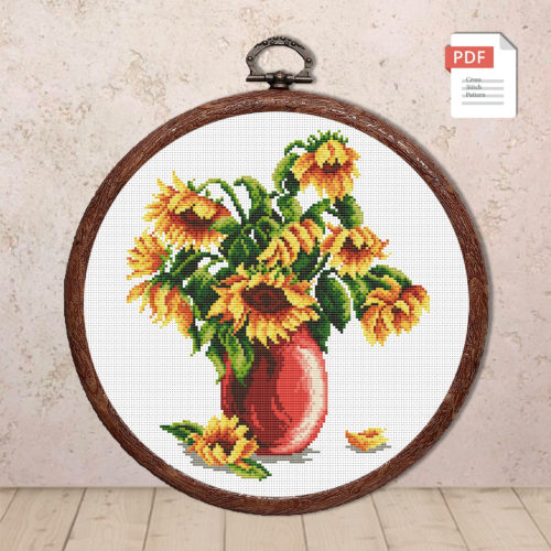 Sunflowers Cross Stitch Pattern #fl.132