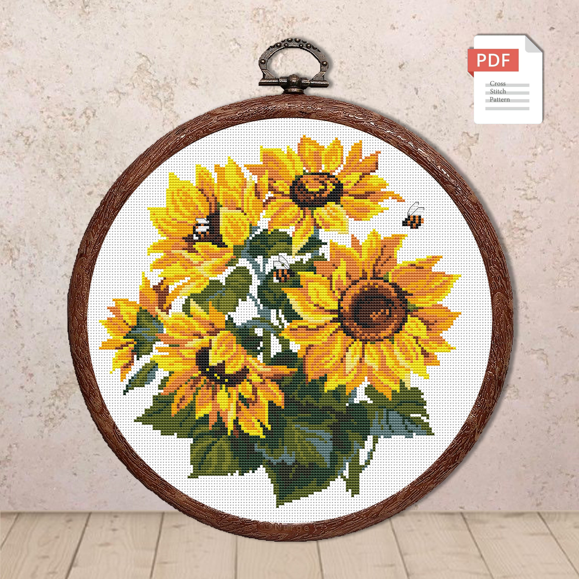 Sunflowers Cross Stitch Pattern #fl.134