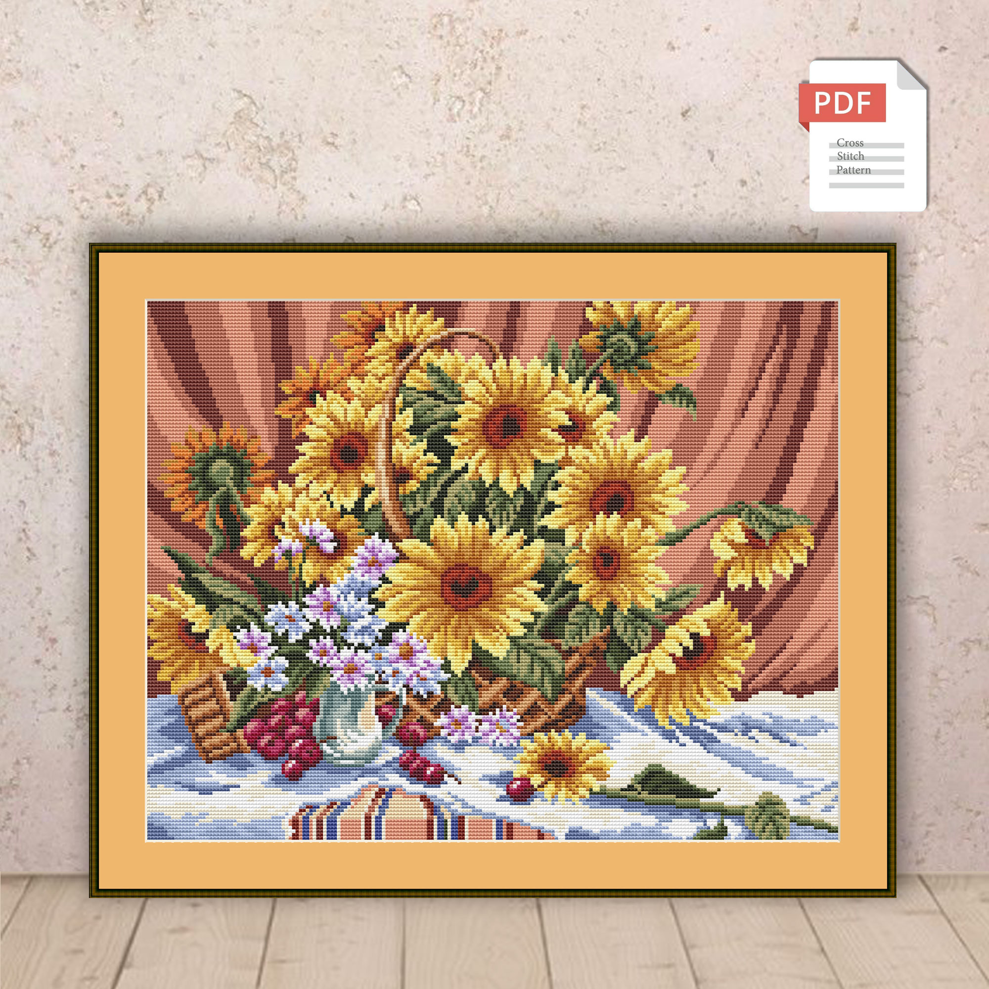 Sunflowers Cross Stitch Pattern #fl.138