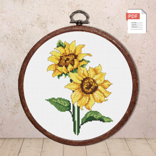 Sunflowers Cross Stitch Pattern #fl.140
