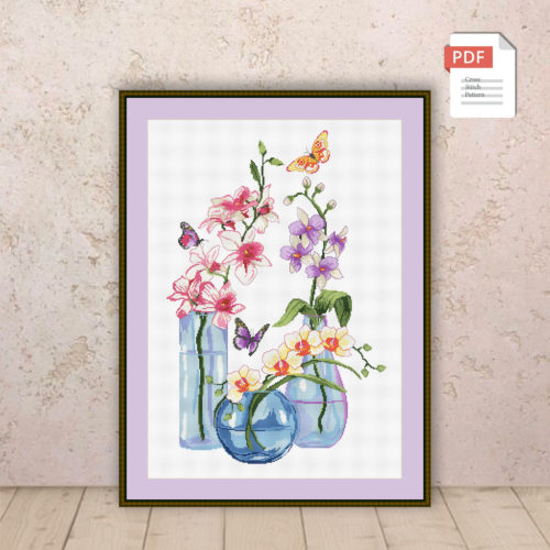 Orchids Cross Stitch Pattern #fl.159