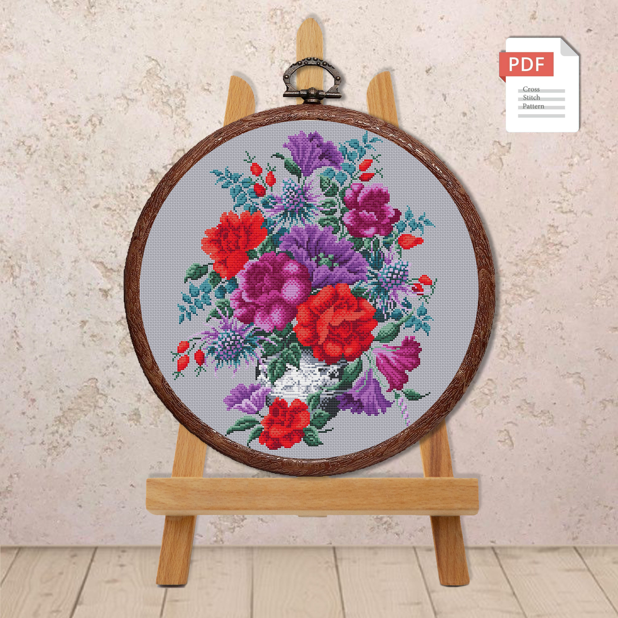 Bouquet Cross Stitch Pattern #fl.178 - Image 3