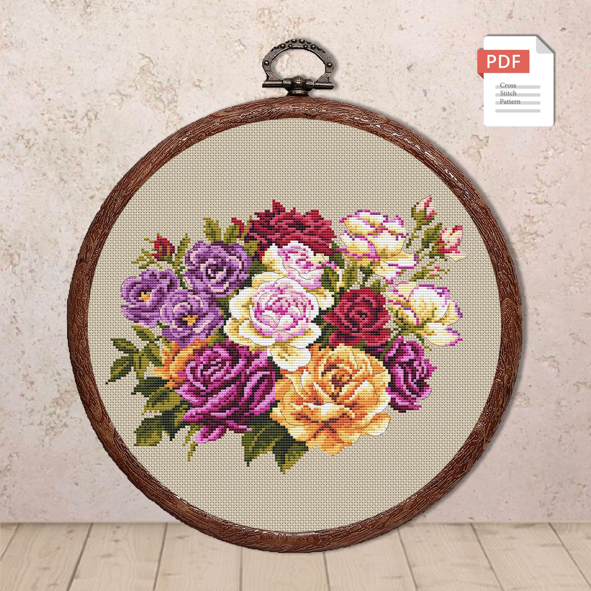 Vintage Bouquet Cross Stitch Pattern #fl.184