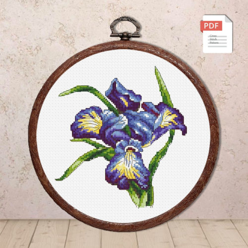 Iris Cross Stitch Pattern #fl.188
