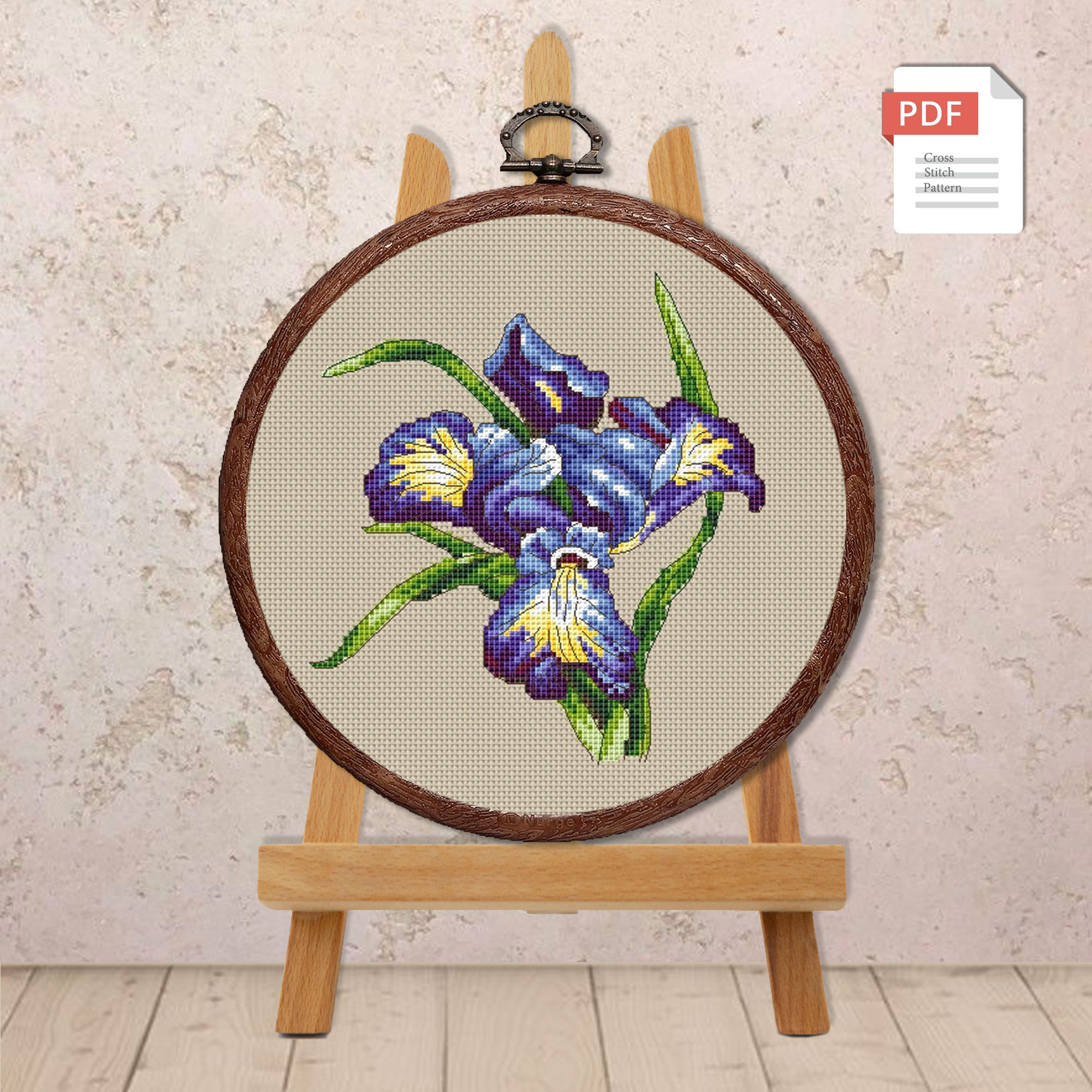 Iris Cross Stitch Pattern #fl.188 - Image 2