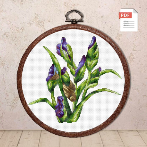 Iris Cross Stitch Pattern #fl.189