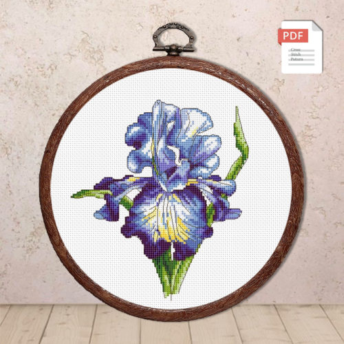 Iris Cross Stitch Pattern #fl.190