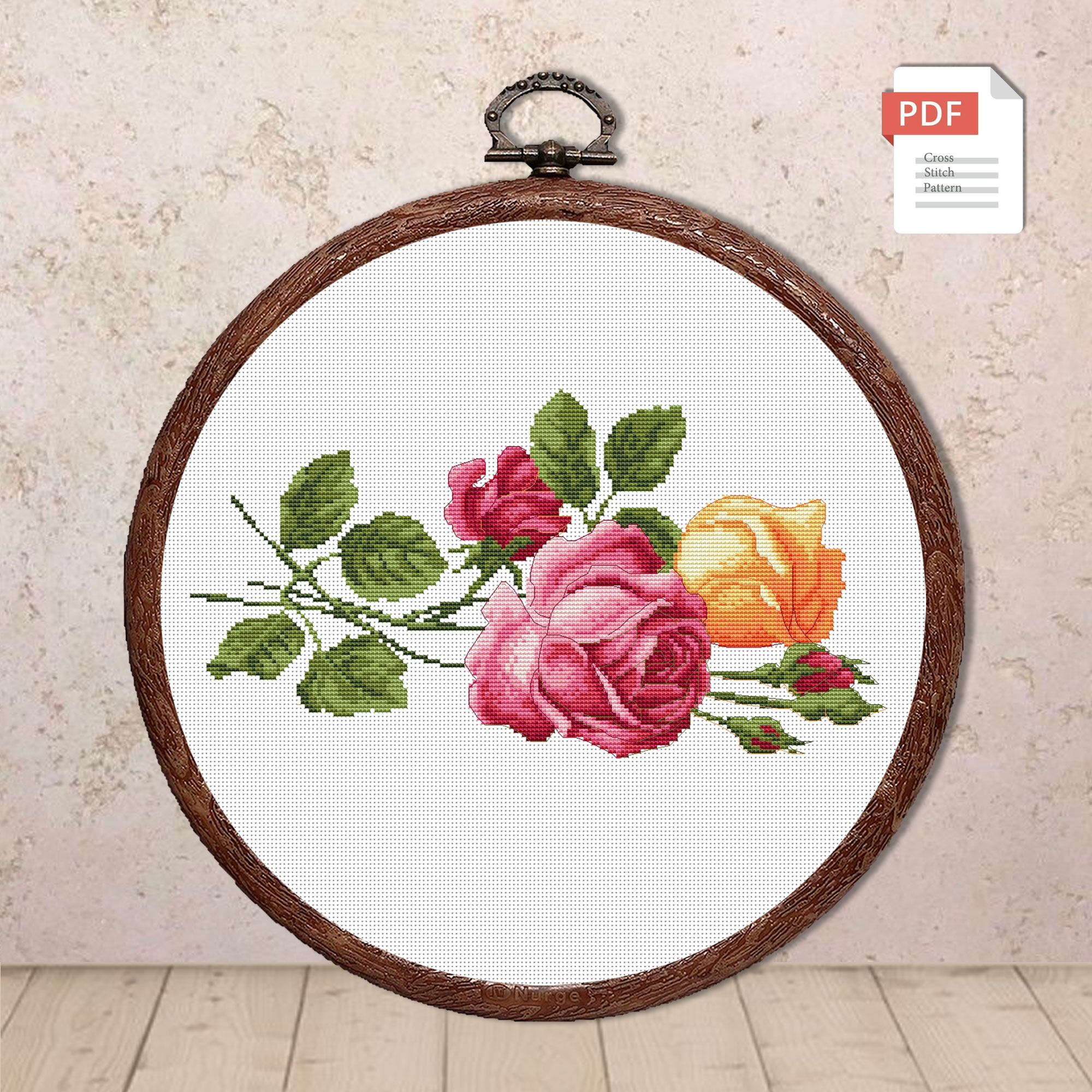 Roses Cross Stitch Pattern #fl.196