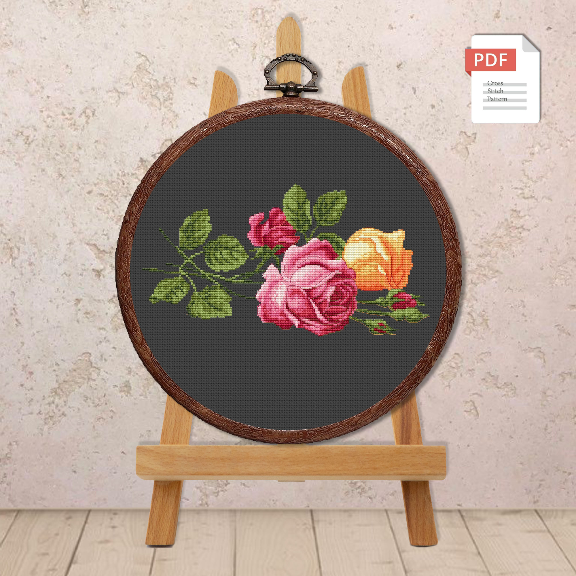 Roses Cross Stitch Pattern #fl.196 - Image 3