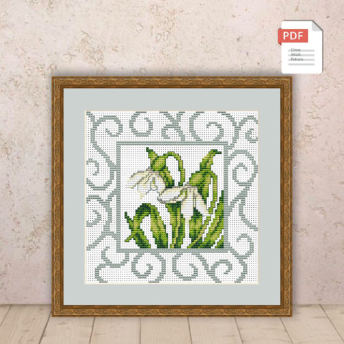 Snowdrops Cross Stitch Pattern #flc014