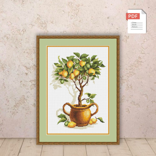 Lemon Tree Cross Stitch Pattern #flc019