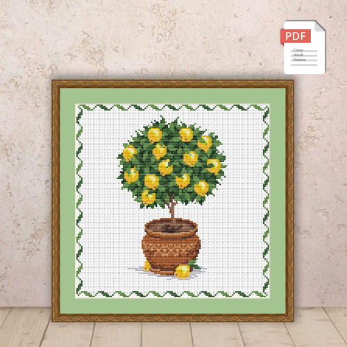 Lemon Tree Cross Stitch Pattern #flc022