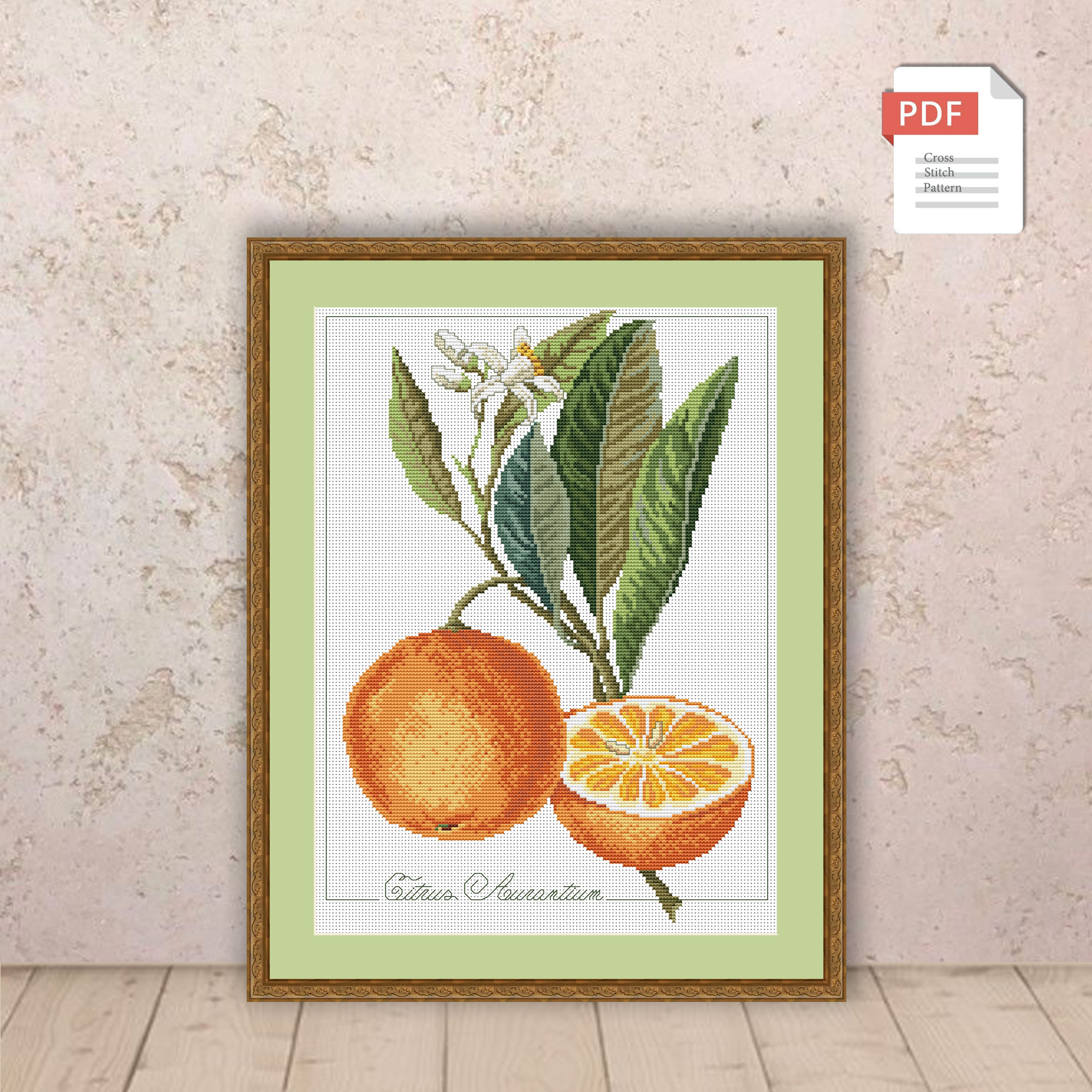 Set of 12 Fruits Cross Stitch Patterns #flc036 - Image 4