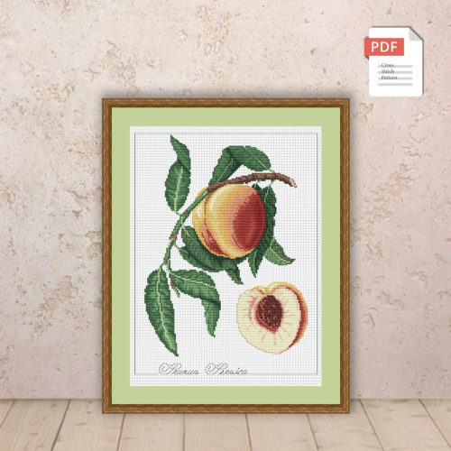 Peach Cross Stitch Pattern #flc026