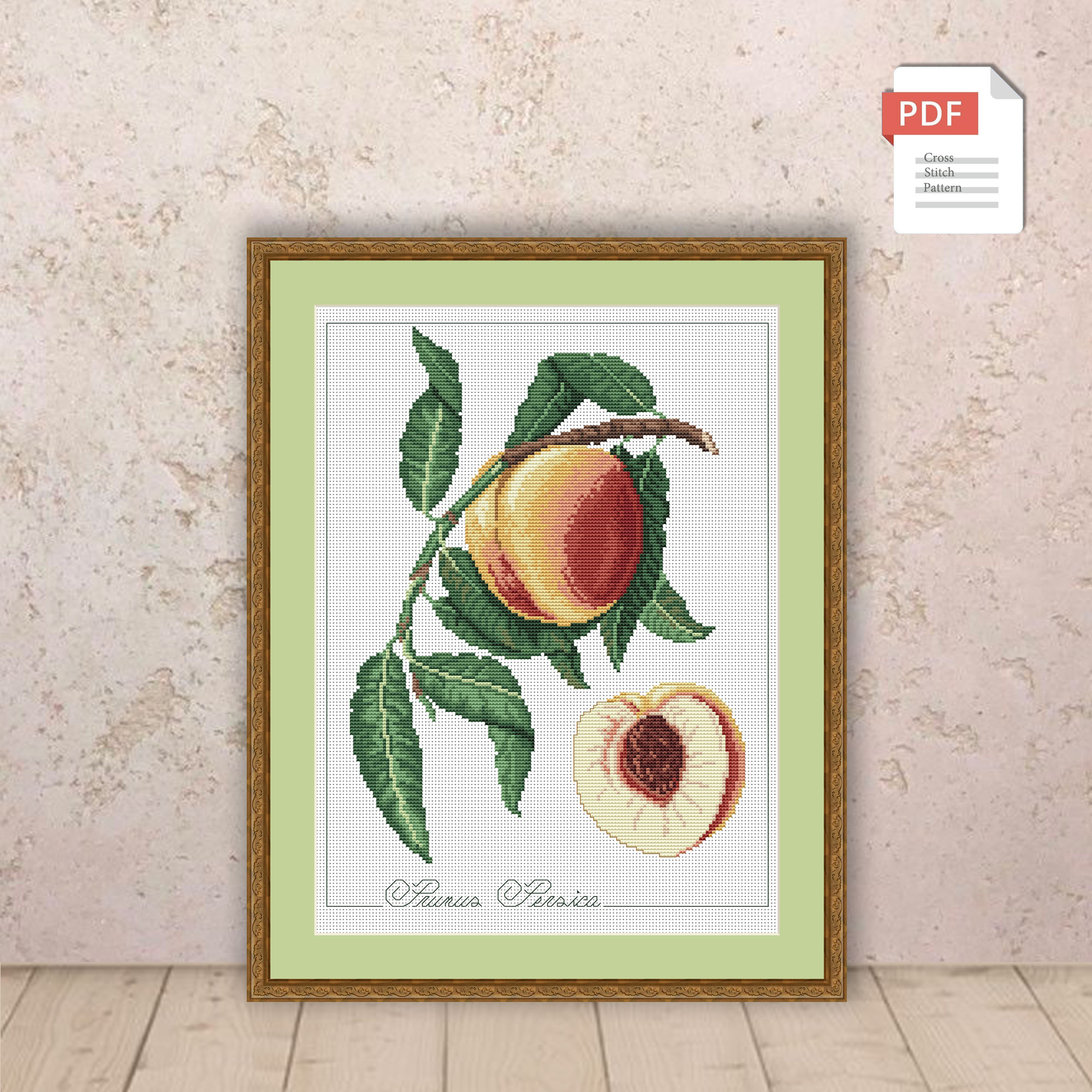 Set of 12 Fruits Cross Stitch Patterns #flc036 - Image 6