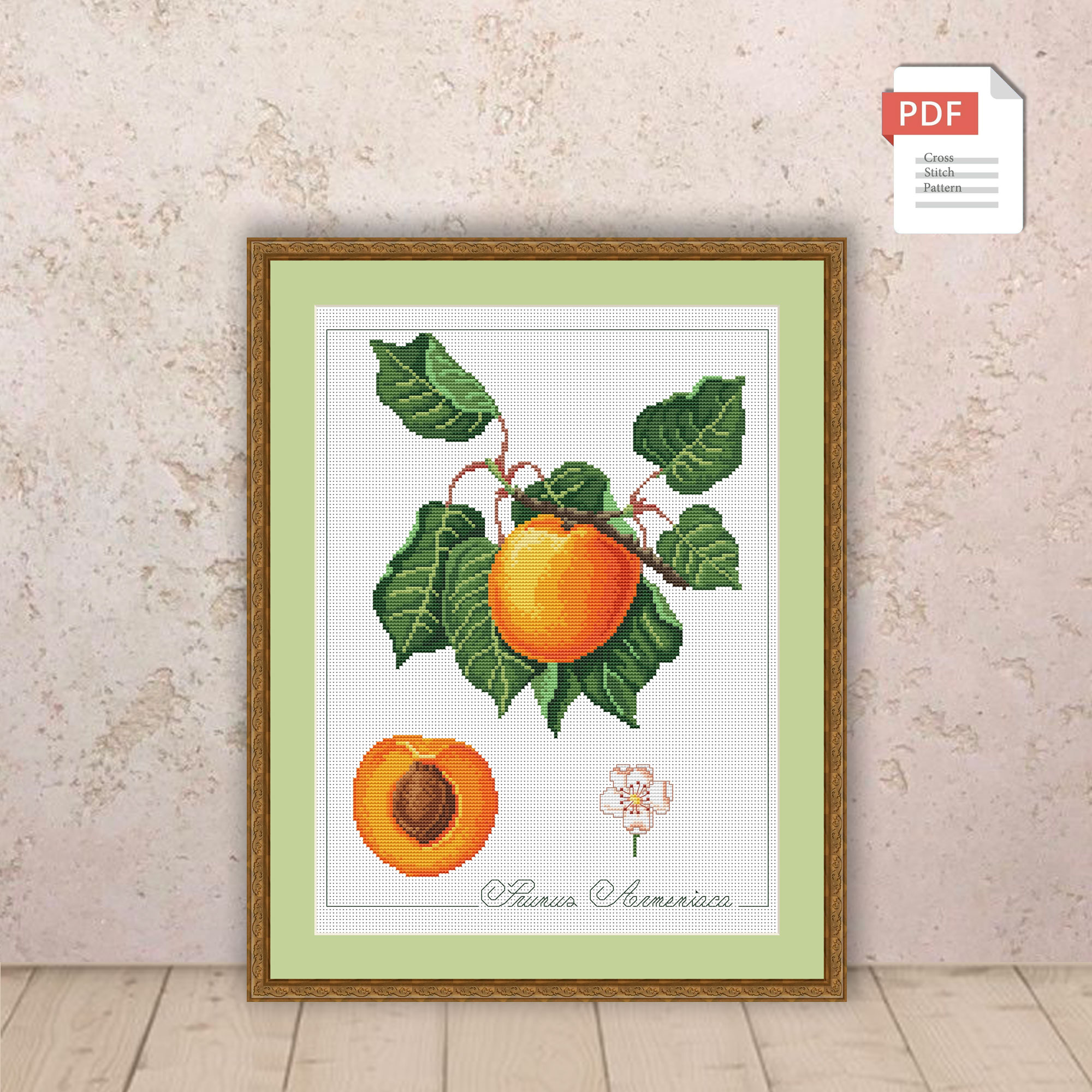 Set of 12 Fruits Cross Stitch Patterns #flc036 - Image 7
