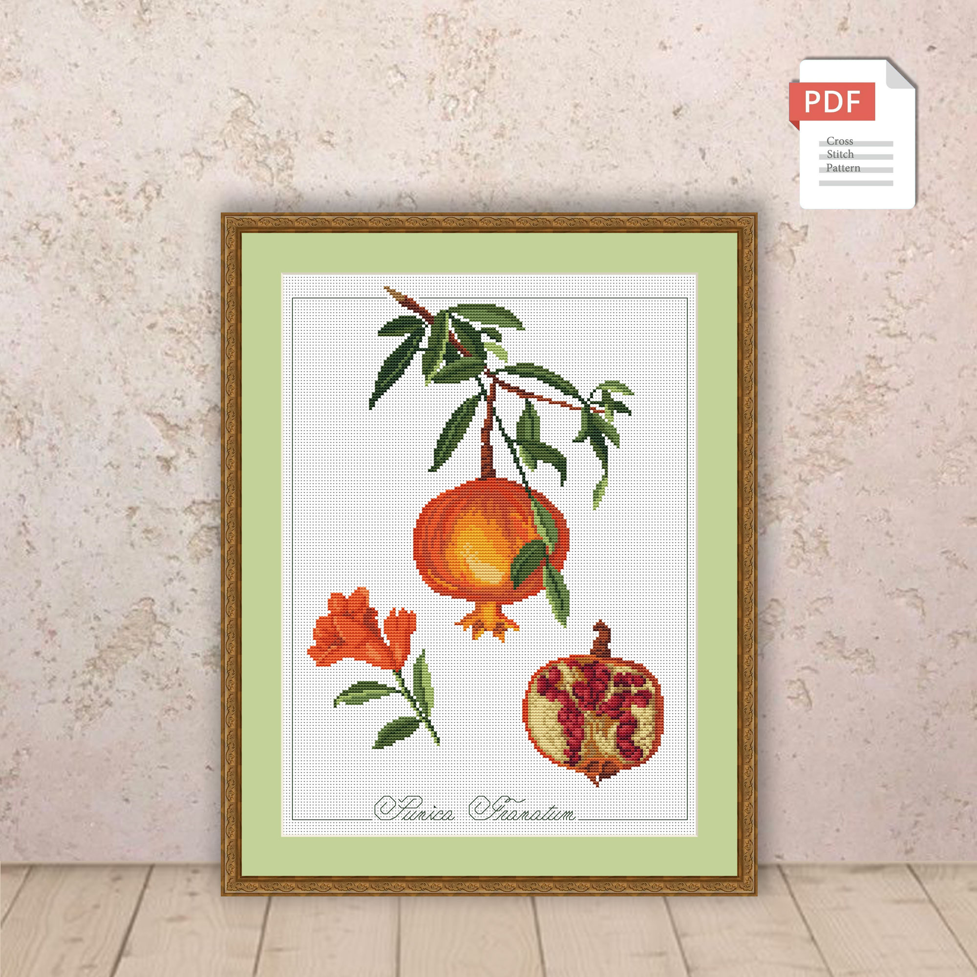 Set of 12 Fruits Cross Stitch Patterns #flc036 - Image 14