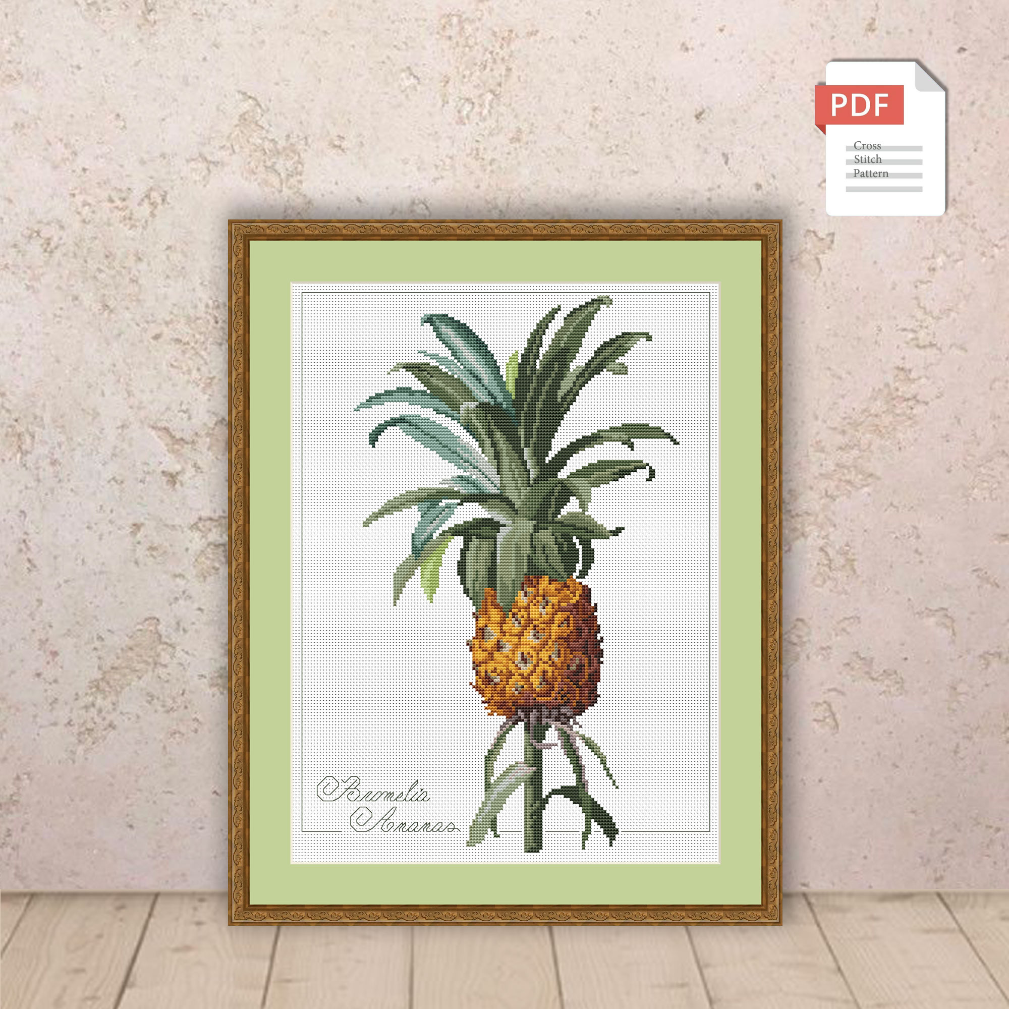 Pineapple Cross Stitch Pattern #flc035