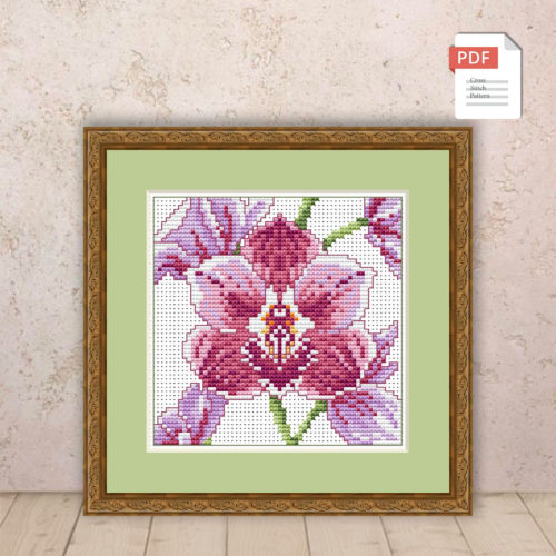 Orchid Cross Stitch Pattern #flc040