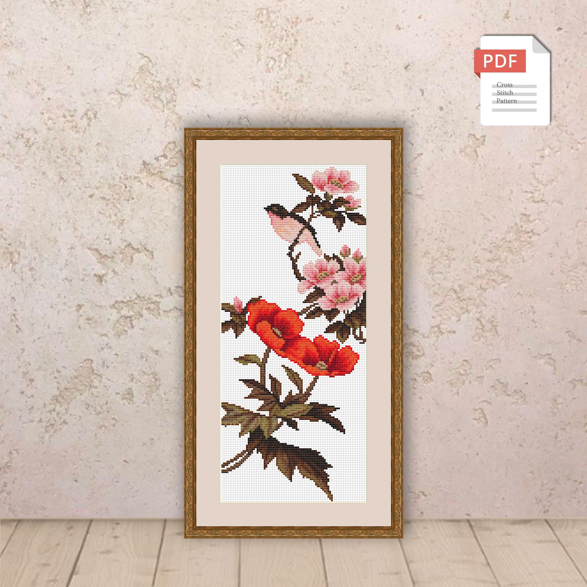 Set of Flowers Cross Stitch Patterns #flc051 - Image 4