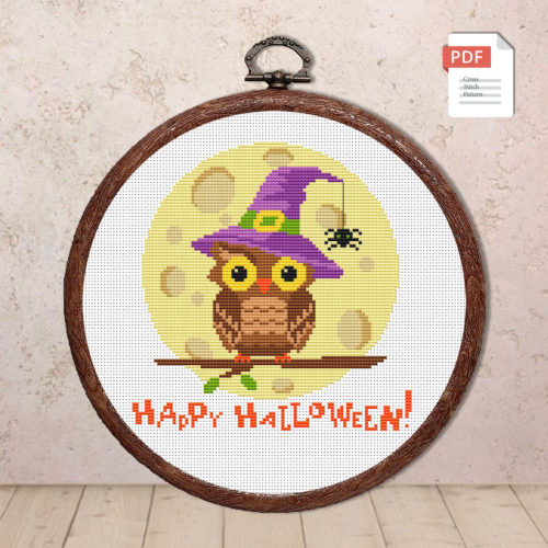 Happy Halloween Cross Stitch Pattern #hld005