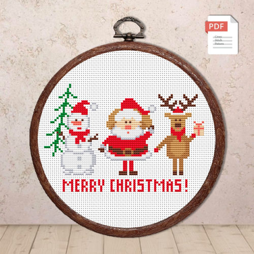 Merry Christmas Cross Stitch Pattern #hld012