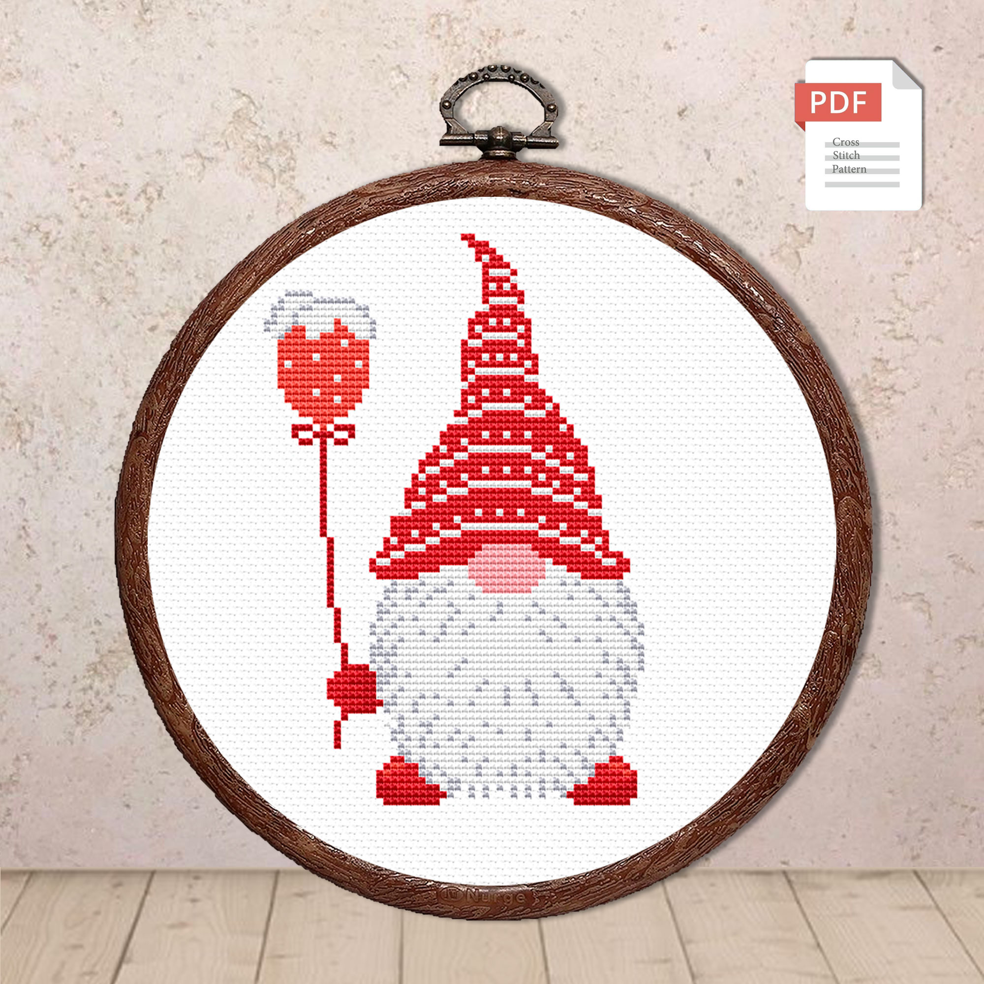 Christmas Gnome Cross Stitch Pattern #hld022