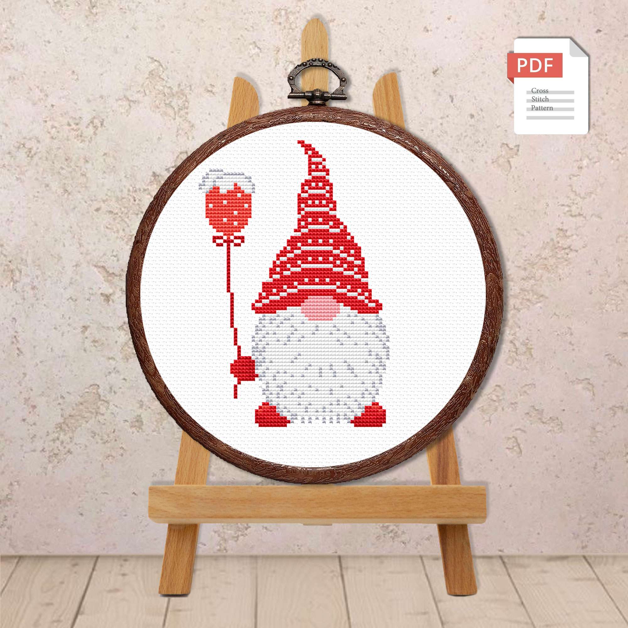 Christmas Gnome Cross Stitch Pattern #hld022 - Image 2