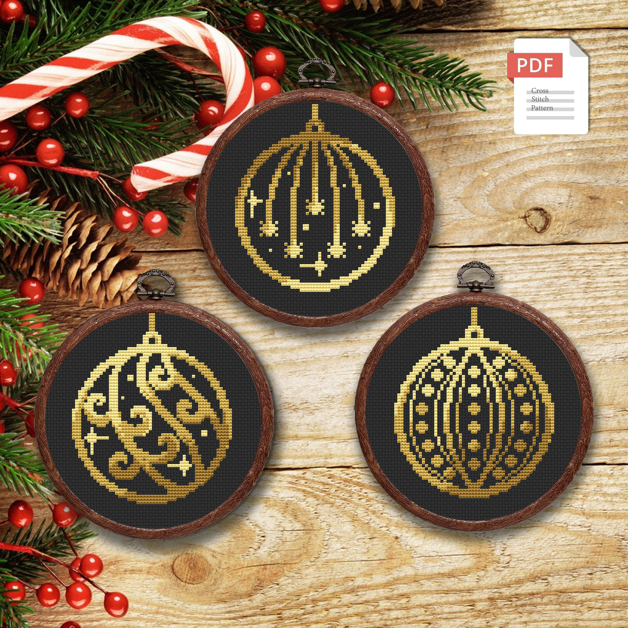 Set of Christmas Toys Cross Stitch Pattern #hld032 - Image 4