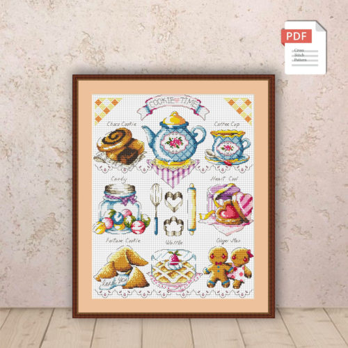Cookie Time Cross Stitch Pattern #kt.013