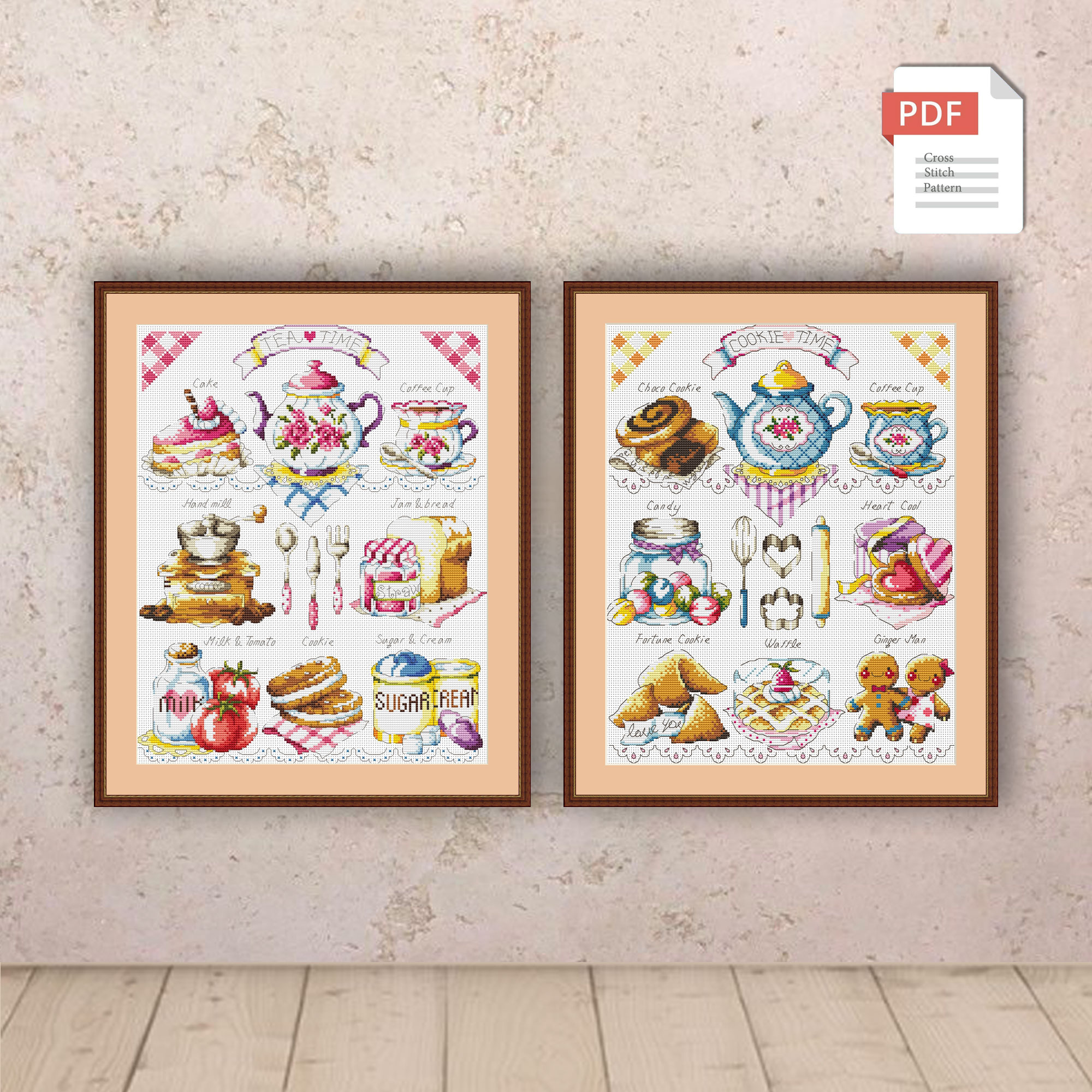 Tea Time Cross Stitch Pattern #kt.012 - Image 3