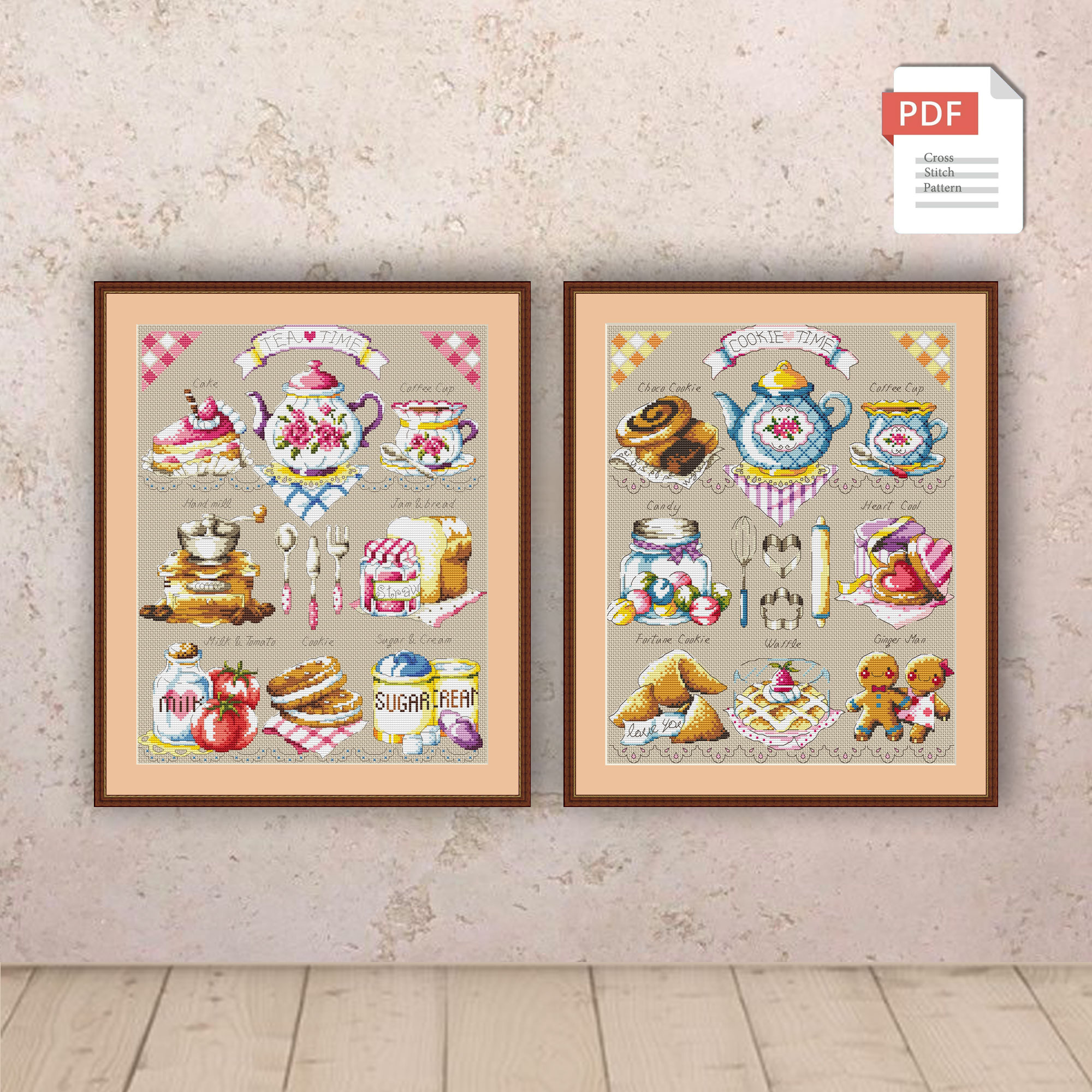 Tea Time Cross Stitch Pattern #kt.012 - Image 4