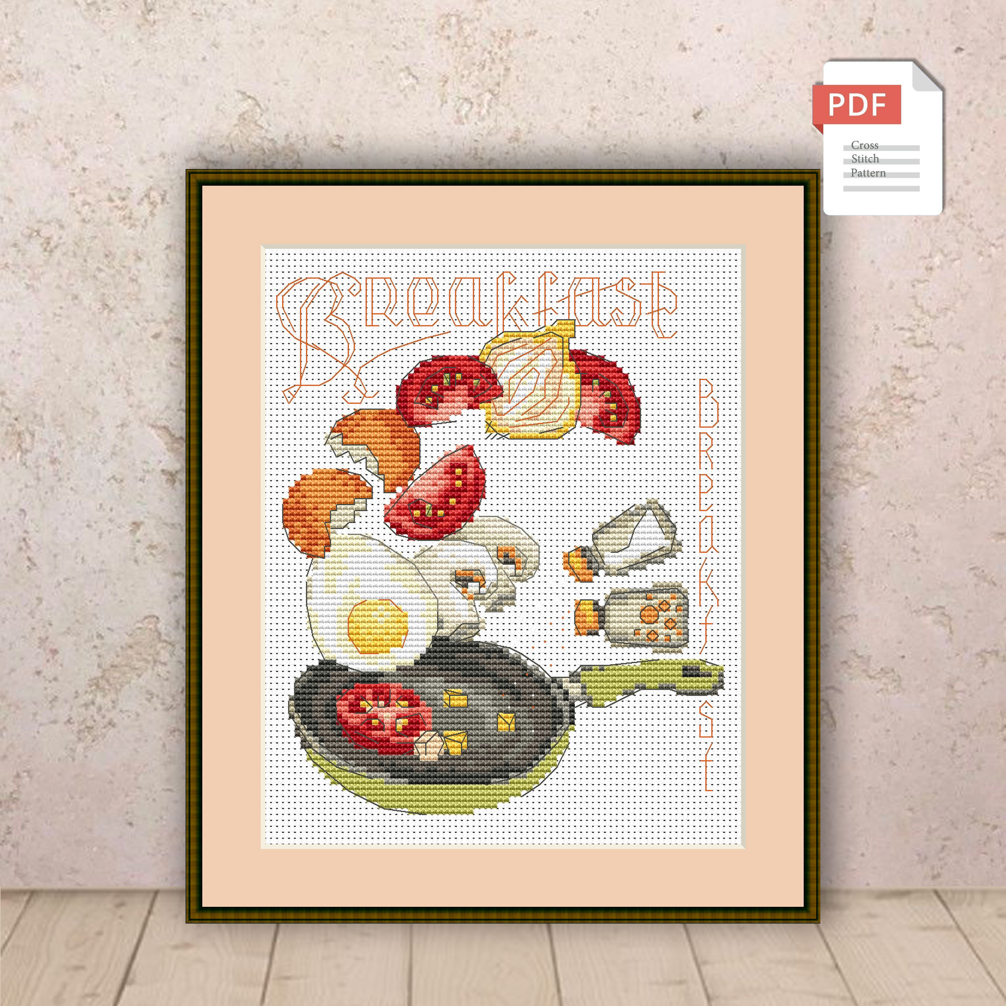 Set of 3 Kitchen Cross Stitch Patterns #kt.034 - Image 3
