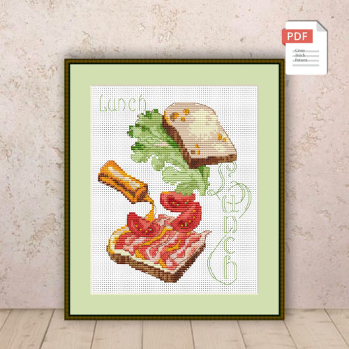 Lunch Cross Stitch Patterns #kt.033