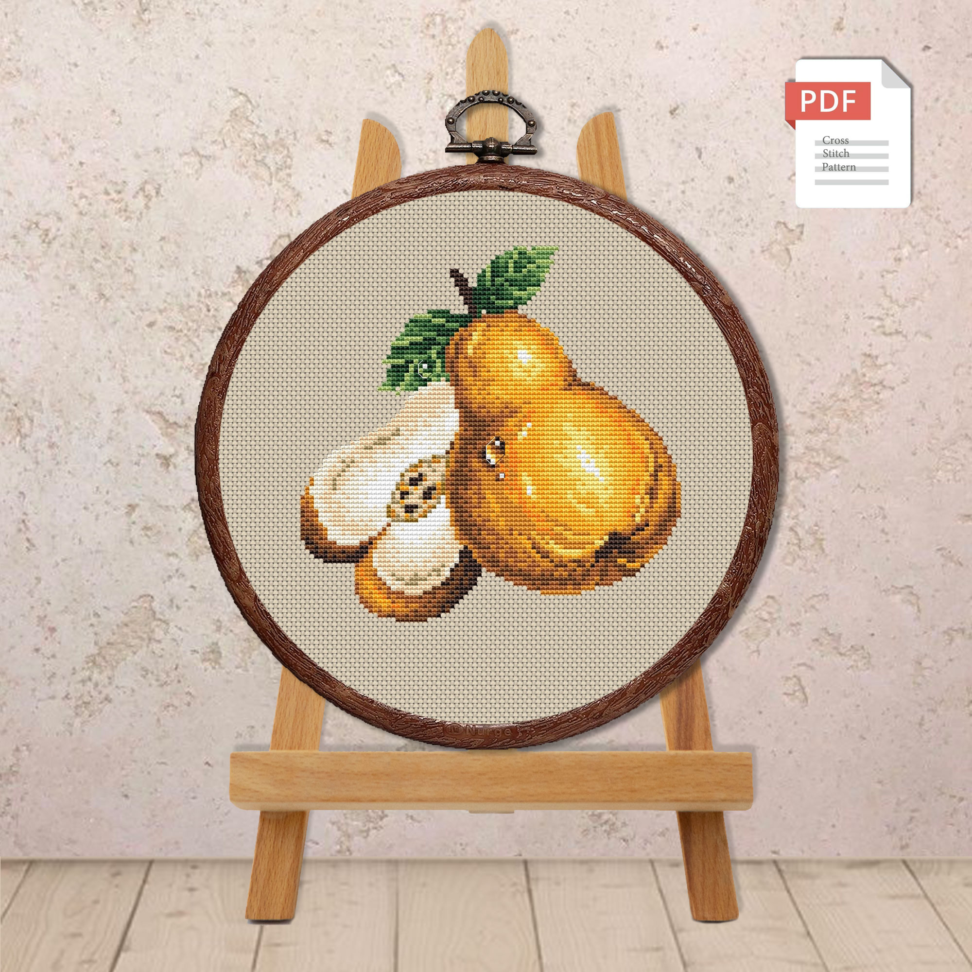 Pear Cross Stitch Pattern #kt.042 - Image 2