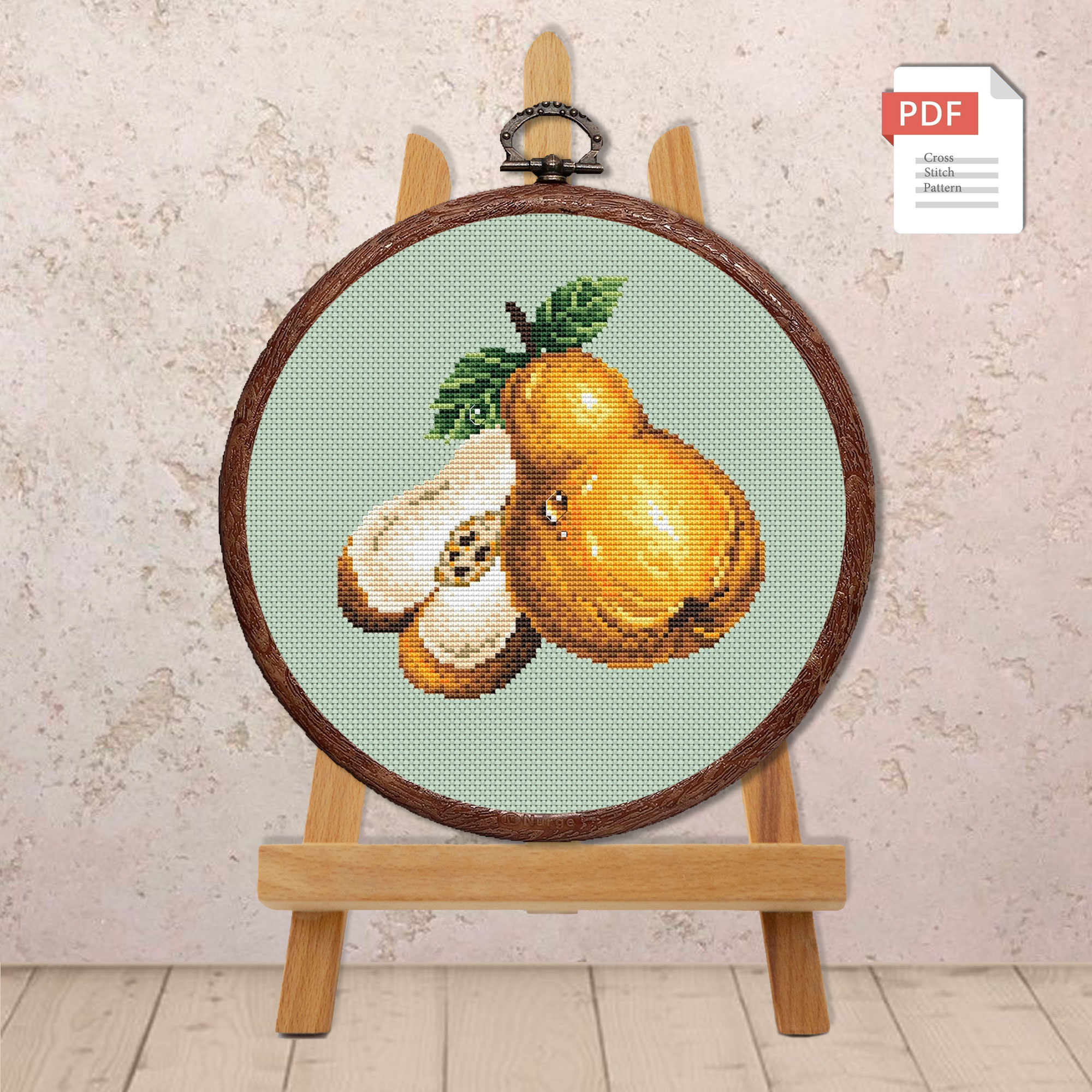 Pear Cross Stitch Pattern #kt.042 - Image 3