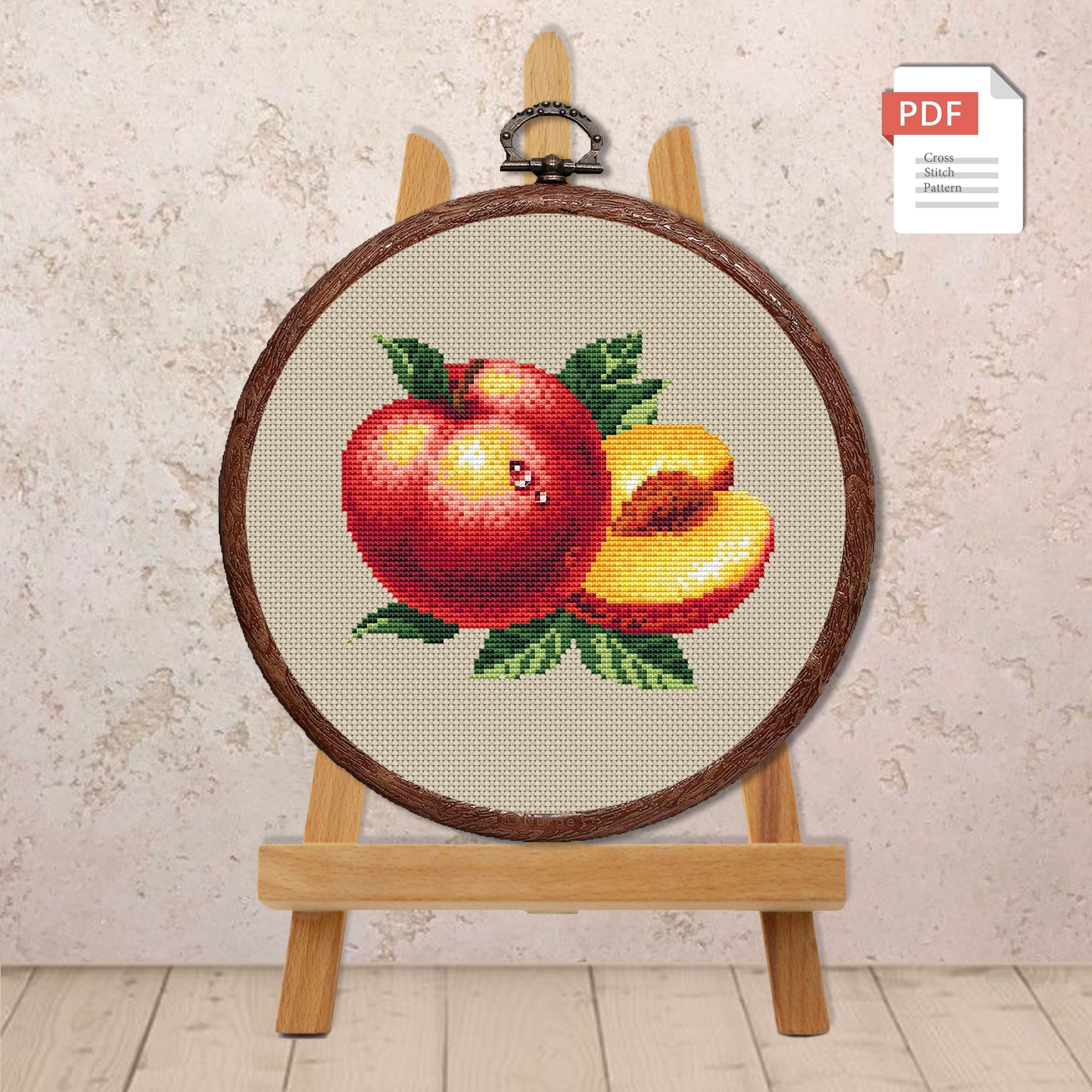 Peach Cross Stitch Pattern #kt.043 - Image 2