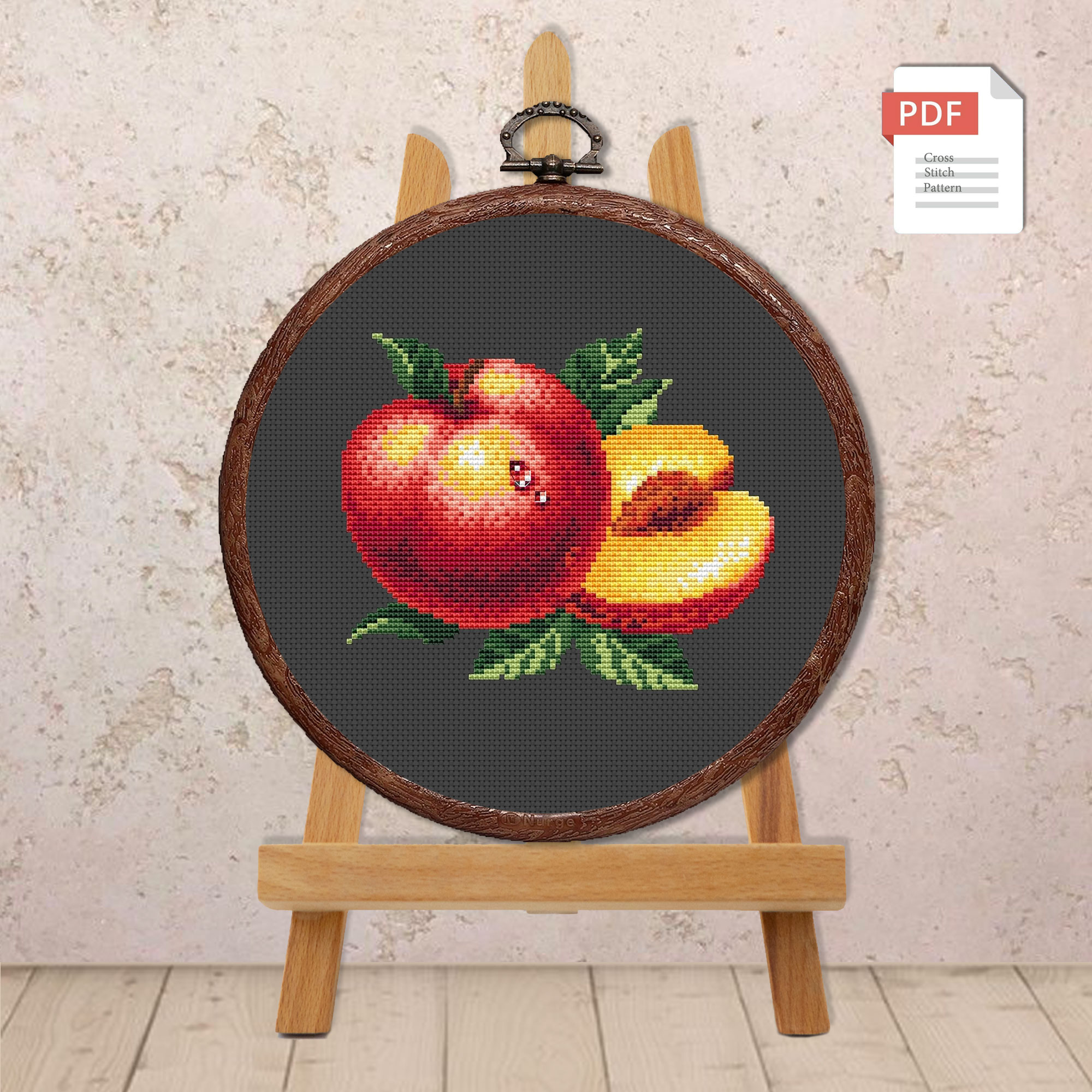 Peach Cross Stitch Pattern #kt.043 - Image 3