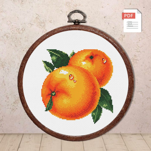 Orange Cross Stitch Pattern #kt.046